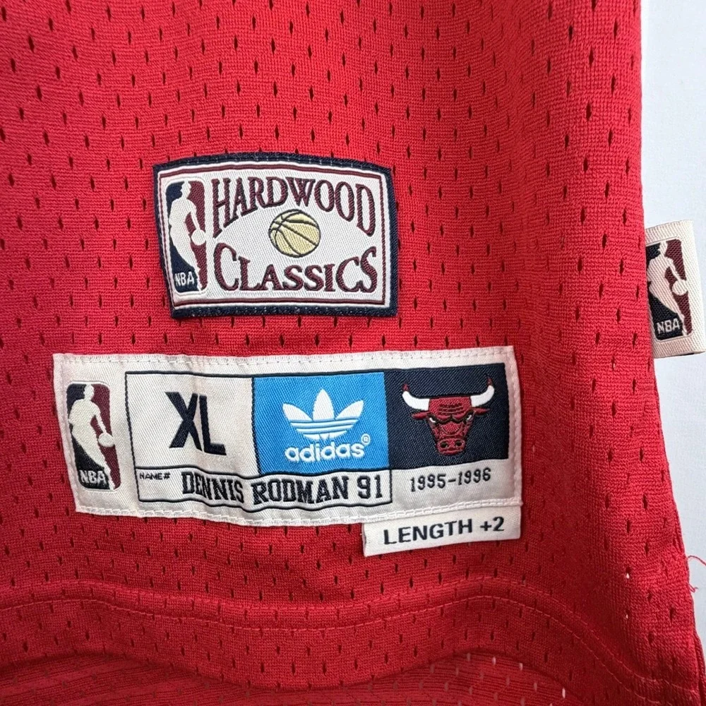 Nike Team Sports Dennis Rodman 91 Chicago Bulls Jersey XL Flight 8403 Red